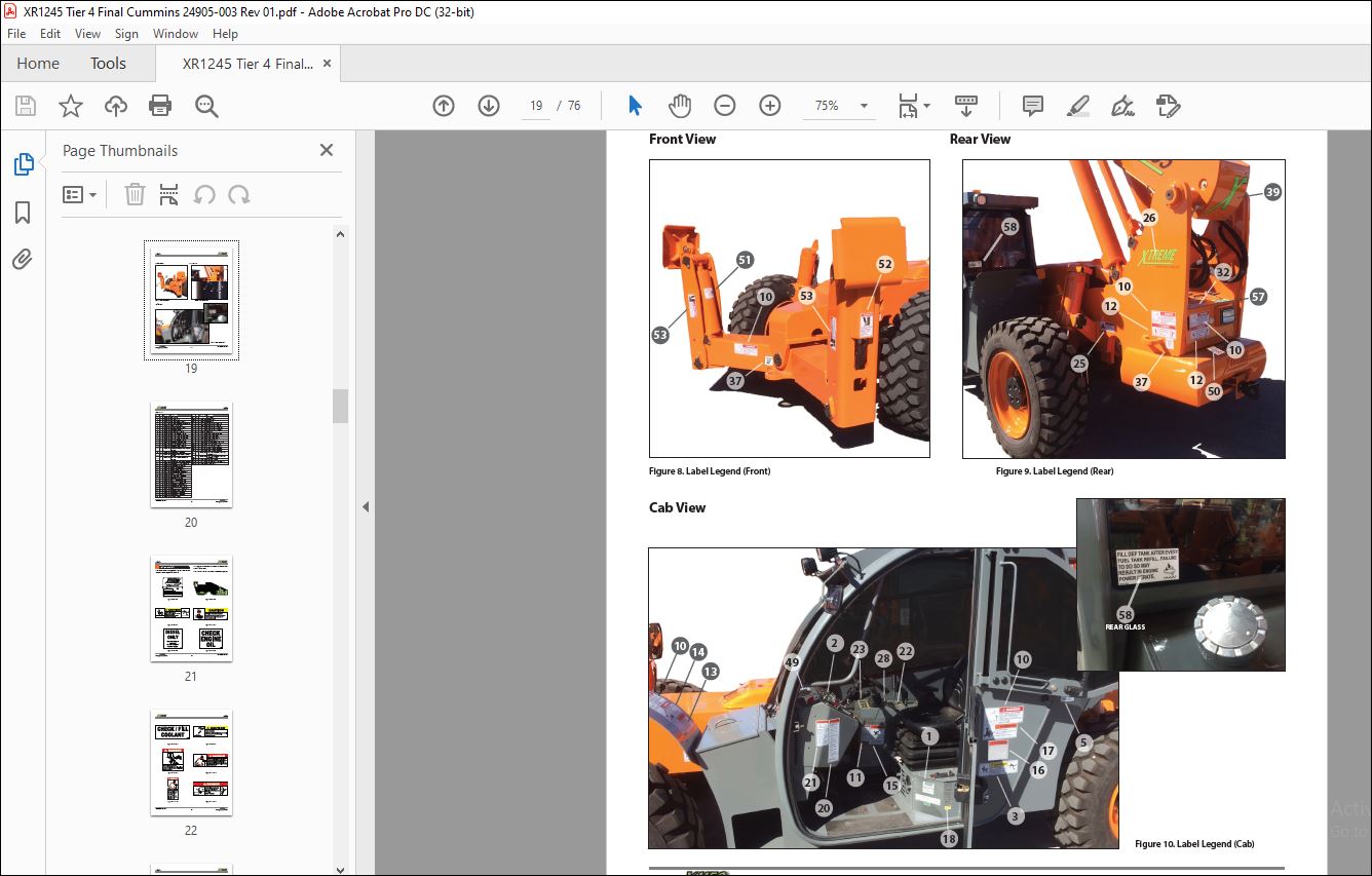 Xtreme XR1245 Tier 4 Final Cummins Operation & Safety Manual PN 24906 ...