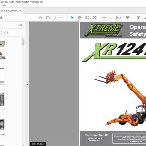 Xtreme XR1247-B Cummins Tier 4F Operation & Safety Manual 24987-001 PDF