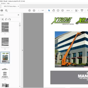 Xtreme XR1270 Telehandler Parts Manual 24942-100 - PDF DOWNLOAD
