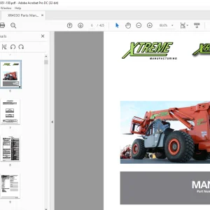 Xtreme XR4030 Telehandler Parts Manual 24951-100 - PDF DOWNLOAD