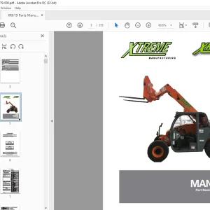 Xtreme XR619 Telehandler Parts Manual - PDF DOWNLOAD