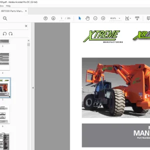 Xtreme XR7038 Telehandler Parts Manual 24953-100 - PDF DOWNLOAD