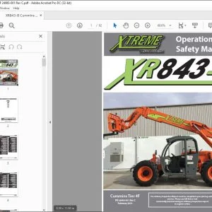 Xtreme XR843-B Cummins Tier 4F Operation & Safety Manual 24980-001 PDF