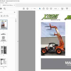 Xtreme XR944 Telehandler Parts Manual 24983-000 - PDF DOWNLOAD