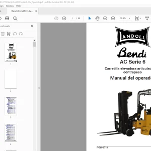 Bendi Landoll AC Serie 6  articulada contrapeso Manual del operador