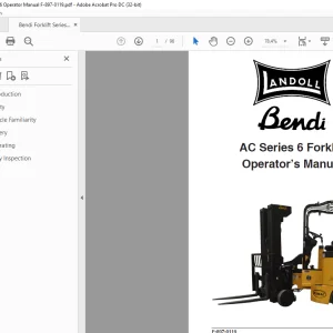 Bendi Landoll AC Series 6 Forklift Operator’s Manual F-897-0119