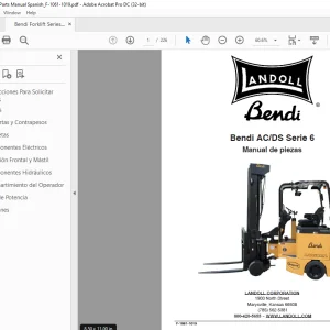 Bendi Landoll ACDS Serie 6 Manual de piezas PDF