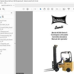 Bendi Landoll AC/DS Serie 6 articulado Carretilla elevadora Manual del operador