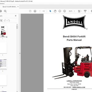 Bendi Landoll B40i4 Forklift Operator’s Manual F-909-0218