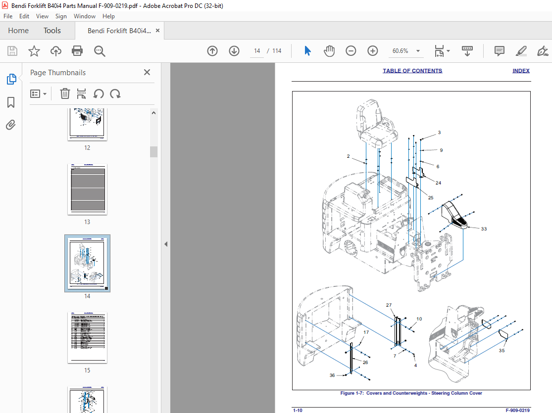 Bendi Landoll B40i4 Forklift Parts Manual F-909-0219 - HeyDownloads ...