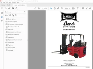 Bendi Landoll B40i4 Forklift Parts Manual F-909-0620