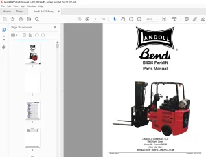 Bendi Landoll B40i5 Forklift Parts Manual F-807-0619 - PDF DOWNLOAD