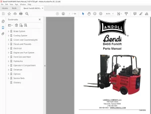Bendi Landoll B40i5 Forklift Parts Manual F-807-0720