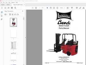 Bendi Landoll B40i5 Forklift Parts Manual F-807-1118