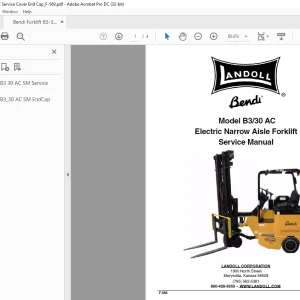 Bendi Landoll Electric Narrow Aisle Forklift Service Manual F-565