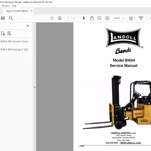 Bendi Landoll Forklif B40i4 Service Manual F-582