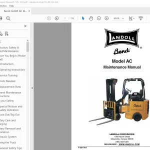 Bendi Landoll Forklift AC Maintenance Manual F-528-1010 PDF