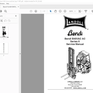 Bendi Landoll Forklift B40VAC AC Series 6 Service Manual F-1087
