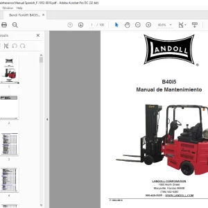 Bendi Landoll Forklift B40i5 Manual de Mantenimiento  PDF (Spanish)