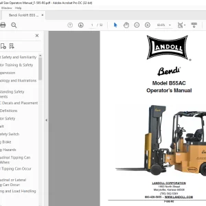 Bendi Landoll Forklift B55AC Operator’s Manual