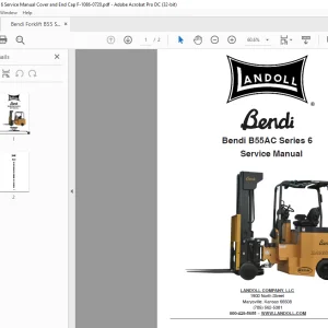 Bendi Landoll Forklift B55AC Series 6 Service Manual F-1085