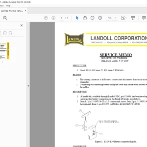 Bendi Landoll Forklift SERVICE MEMO Manual TSM00034