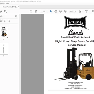 Bendi Landoll B40/50AC Series 6 High Lift and Deep Reach Forklifts Service Manual