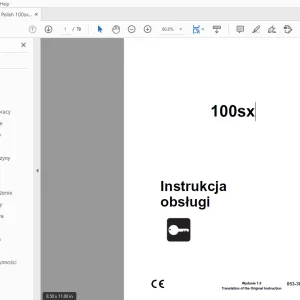 Ditch Witch 100sx Instrukcja obsługi 053-3052 (PO) PDF
