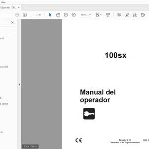 Ditch Witch 100sx Manual del operador 053-3177 PDF