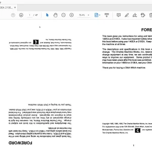 Ditch Witch 140EA 210EA Operator Manual 054-445 PDF