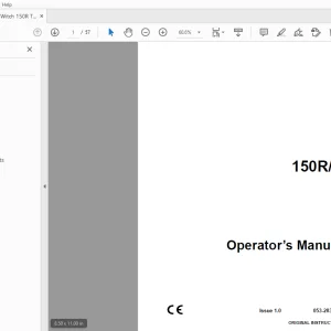 Ditch Witch 150R/T Operator’s Manual 053-2830 PDF