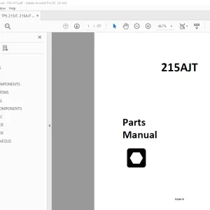 Ditch Witch 215AJT Parts Manual 053-415 PDF