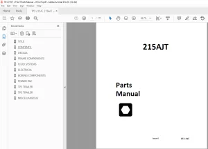Ditch Witch 215AJT Parts List Manual 053-415 PDF