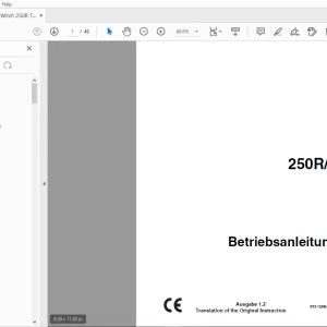 Ditch Witch 250R/T Betriebsanleitung 053-1228 (G) PDF