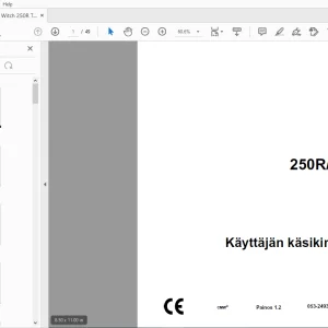 Ditch Witch 250R/T Käyttäjän käsikirja 053-2493 (FI) PDF