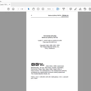 Ditch Witch 750/752 Sledovací přístroj Uživatelská příručka 053-2667 PDF
