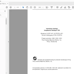 Ditch Witch 750 Urządzenie śledzące Instrukcja obsługi 754-078 PDF