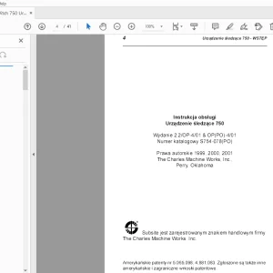 Ditch Witch 750 ﻿Urządzenie śledzące Instrukcja obsługi 754-078 PDF