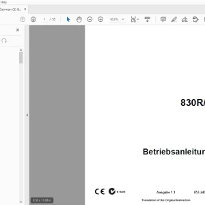 Ditch Witch 830R T Betriebsanleitung 053-2403 (G) PDF