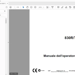 Ditch Witch 830R/T Manuale dell'operatore 053-2435 (I) PDF