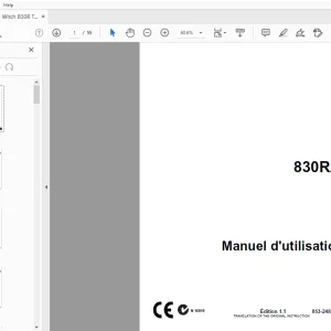 Ditch Witch 830R/T Manuel d'utilisation 053-2483 PDF
