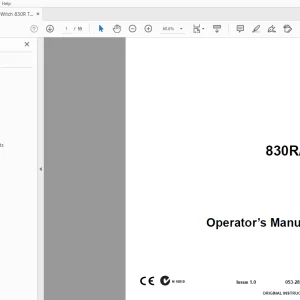 Ditch Witch 830R/T Operator’s Manual 053-2827 PDF