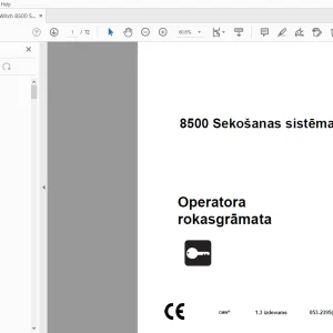 Ditch Witch 8500 Sekošanas sistēma Operatora rokasgrāmata PDF