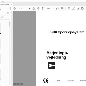 Ditch Witch 8500 Sporingssystem Betjeningsvejledning 053-1983 PDF