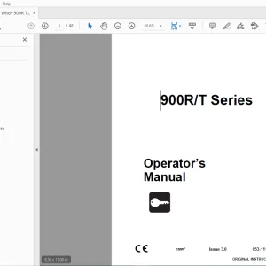 Ditch Witch 900R/T Series Operator’s Manual 053-1118 PDF