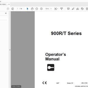 Ditch Witch 900R/T Series Operator’s Manual 053-1118 PDF