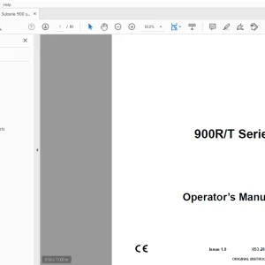 Ditch Witch 900R/T Series Operator’s Manual 053-2834 PDF