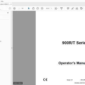 Ditch Witch 900R/T Series Operator’s Manual 053-2834 PDF