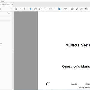 Ditch Witch 900R/T Series Operator’s Manual 053-2834 PDF