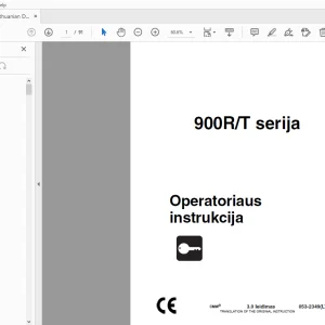 Ditch Witch 900R/T serija Operatoriaus instrukcija 053-2349 PDF